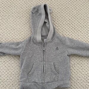 Gap Gray Hooded Zip-Up Jacket